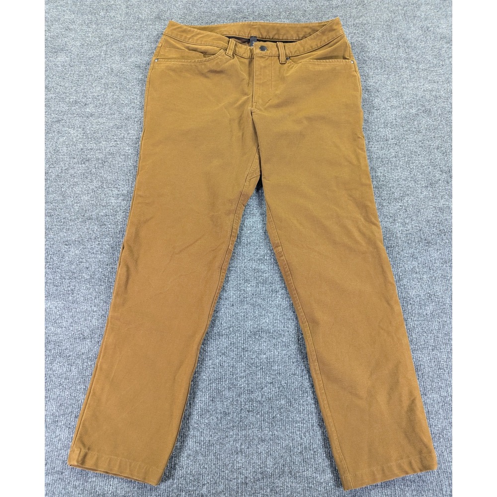 Lululemon ABC Pant Slim Utilitech 32 Copper Brown Cotton Blend Stretch Trousers
